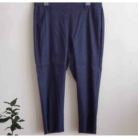 J. Jill Modern Linen-Stretch Slit-Hem Pants - Picture 2 of 9